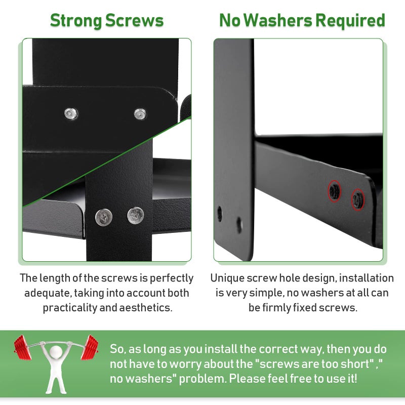 Olpchee Office Cubicle Shelf Storage Organizer Accessories Height Adjustable Cubicle Corner Shelf with Hooks (Black  Double Layer) - Image 3